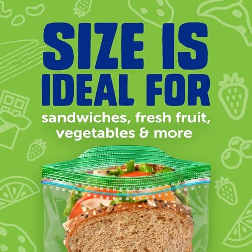 Ziploc Sandwich and Snack Bags, Easy Open and Close, Plastic Food Storage Bags, 105 Bags Total — view 4