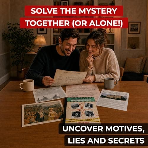 Murder at Maple Manor – Murder Mystery Game – Cold Case Detective Kit & Crime Investigation – Solve Murder at a Luxury Gilded Age Manor – Immersive Evidence Pack with Online Clues – Game Night & Gift — view 5