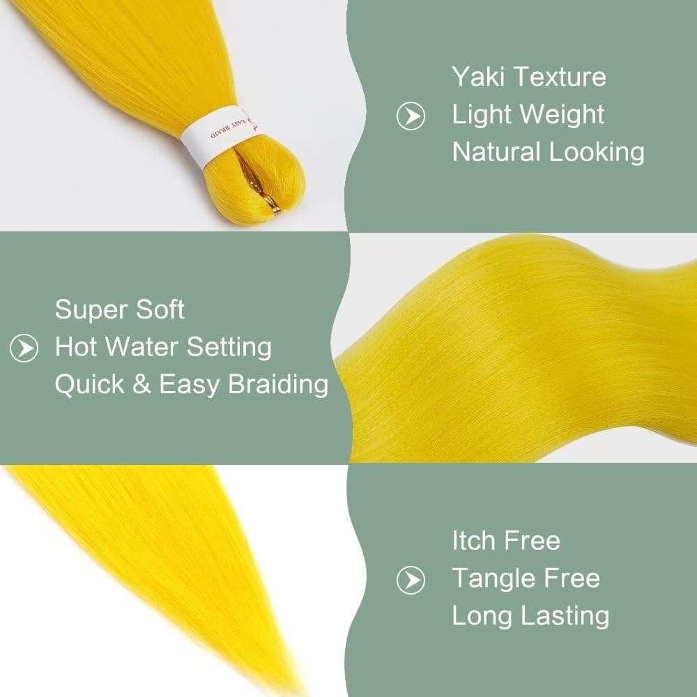 YDDM Capelli Per Treccine Africane Morado Extension Treccine Texture Yaki Easy Install per Principianti 32 Pollici 3 Pezzi Capelli Leggeri e Naturali per Box Braids, Twist e Crochet — view 81