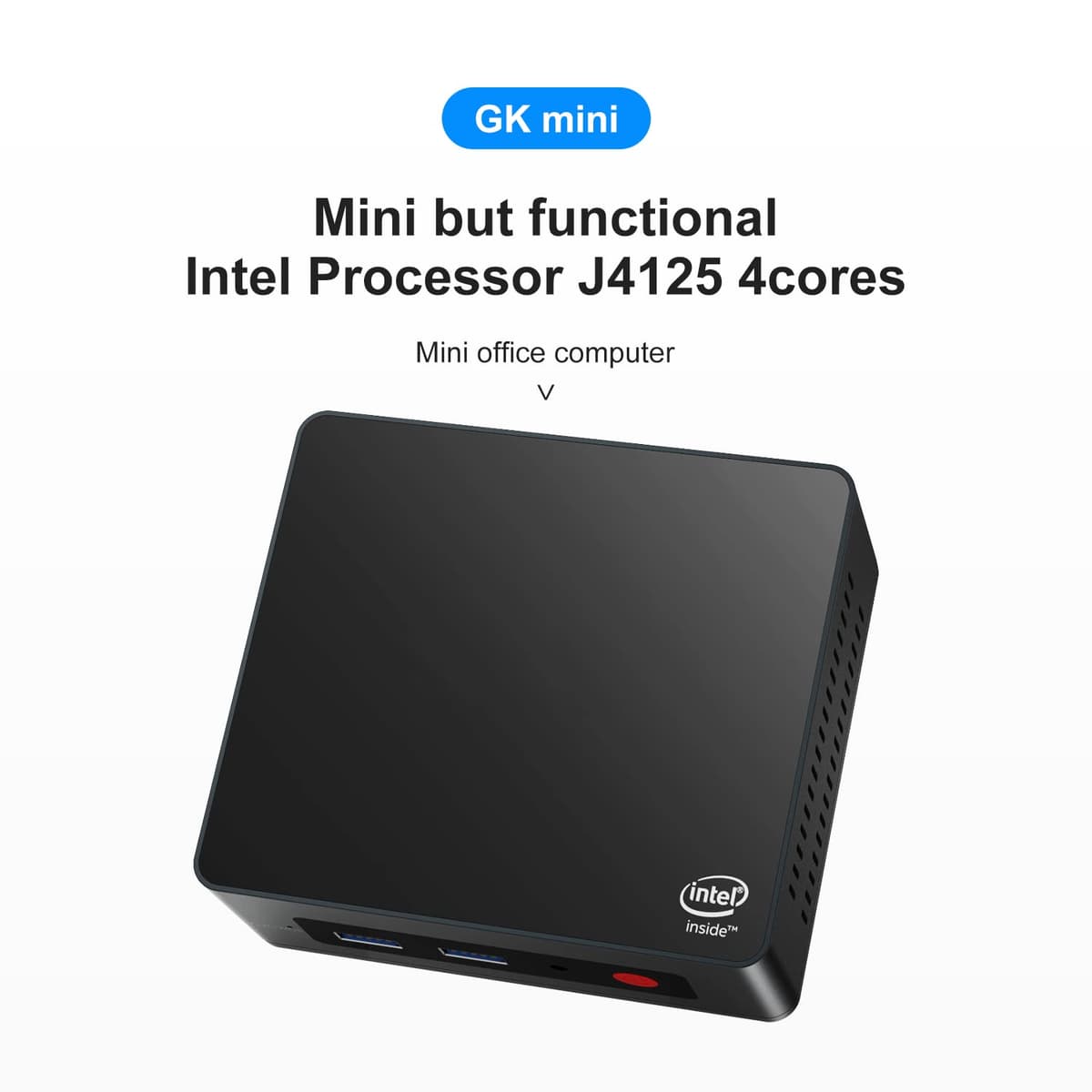 KUYIA Mini PC Desktop Computer Micro PC Windows 10 8GB RAM 128G SSD Celeron J4125(up to 2.7GHz) Processor Supports 4K HD Dual HDMI WiFi (2.4G+5.8G) Ethernet 1000M USB 3.0X4 BT4.0 — view 2