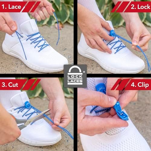 Lock Laces (Elastic Shoelace and Fastening System) (Black) — view 3
