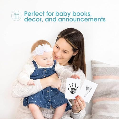 Pearhead Newborn Baby Handprint or Footprint “Clean-Touch” Ink Pad, 2 Uses, Black, 1 Count (Pack of 1) — view 3
