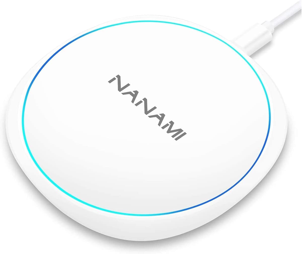 NANAMI Wireless Charger for iPhone and Samsung - Wireless Charging Pad 10W Max for iPhone 17 16 15 14 13 12 SE2 11 Xs XR X New Airpods and Galaxy S26 S25 Ultra S25+ S24 FE S23 S22 S21 S20 S10 — view 7