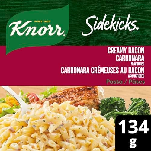 Knorr Sidekicks Pasta Side Dish for a tasty pasta dish Creamy Bacon Carbonara no artificial flavours or colours 134 g 8 count — view 3