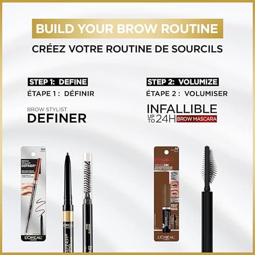 L’Oréal Paris Cosmetics Brow Stylist Definer, Ultra-Fine Tip Eyebrow Pencil, 0.5mm Tip for Well-Defined Brows and Easy Blend With No Gaps, Dark Brunette, 90mg — view 6