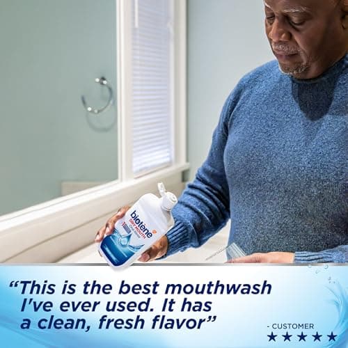 Biotene Oral Rinse Mouthwash for Dry Mouth, Breath Freshener and Dry Mouth Treatment, Fresh Mint - 33.8 fl oz — view 9