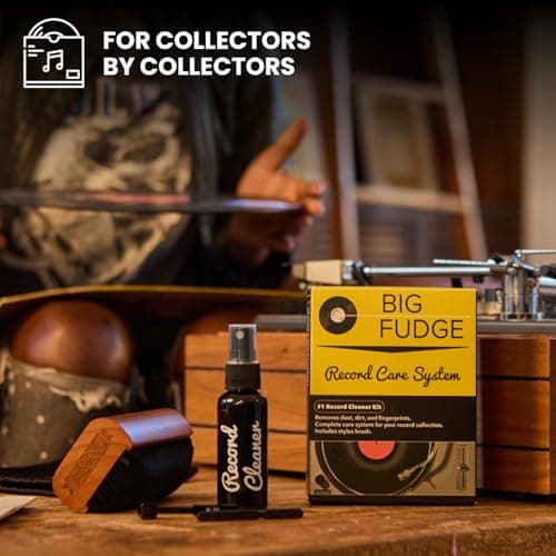 Big Fudge Vinyl Record Cleaning Kit - 4-in-1 Vinyl Record Cleaner Kit for Records Includes Ultra-Soft Velvet Brush Cleaning Liquid Stylus Brush and Storage Pouch - Pro Records Care — view 6
