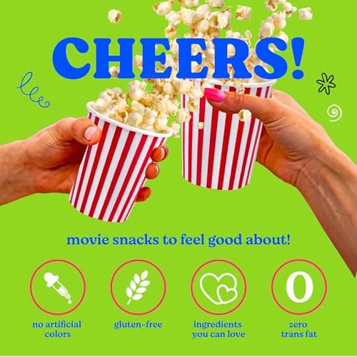 Popcorn Movie Night Supplies Popcorn Kernels Popcorn Seasoning 16 Pack, 5 Gourmet Popcorn Kernels, 5 Popcorn Seasoning Variety Packs Non-GMO Snacks, Includes 6 Bags, Gift Basket Idea — view 5