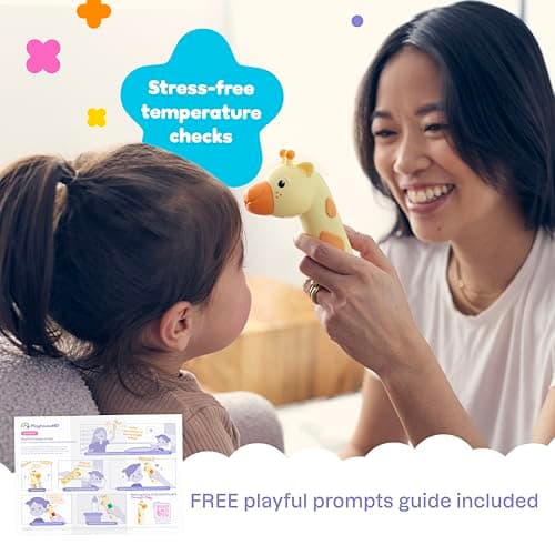 Playhouse MD Baby Thermometer for Kids – Digital Infrared No-Touch Forehead & Ear Thermometer, 3-in-1 Contactless Thermometer with Fever Indicator, Fever Buddy Giraffe — view 6