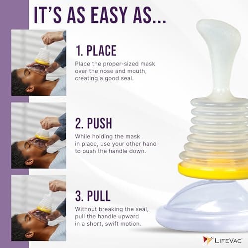 LifeVac Yellow Travel Kit - Portable Suction Rescue Device, First Aid Kit for Kids and Adults, Portable Airway Suction Device for Children and Adults — view 4
