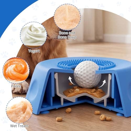 Dog Lick Bowl Roller Ball, Silicone Slow Feeder Dog Bowl — view 5