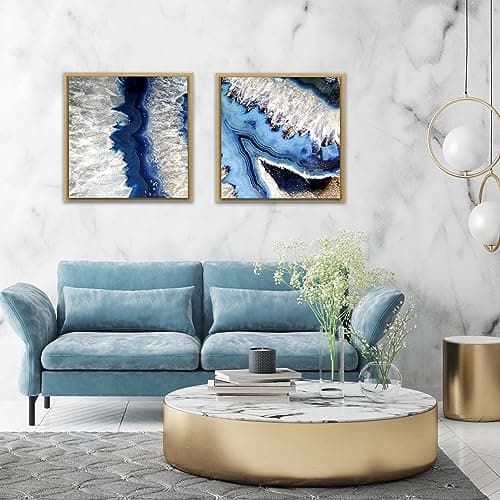 PIXY CANVAS Floater Frame 12x12 for 3/4 (0.75) inch Deep Canvas Paintings/Canvas Prints/Wood Canvas Panels/Wall Art/Wall Decor/Home Decor/Artwork (Brass Gold, 12 x 12 inch, Square) — view 2