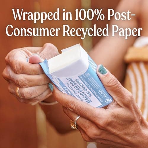 Dr. Bronner's - Pure-Castile Bar Soap (Baby Unscented, 5 ounce, 2-pack) - Made with Organic Oils, For Face, Body, Hair, Gentle for Sensitive Skin, Babies, No Added Fragrance, Biodegradable, Vegan — view 5