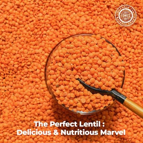 Pride Of India- Indian Split Masur Red Lentils - 1.5 lbs (680 gm) Jar - Maintains Body Weight, Good for Skin & Keep Bones Healthy- Source of Protein (10g) & Fiber (5g) per Serving — view 2