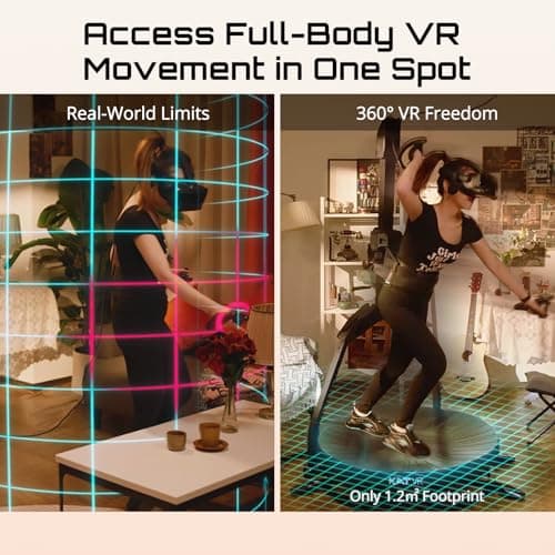 KAT Walk C2 CORE VR Treadmill | 360° Omni-Directional Walking Platform for Gaming & Fitness | Works with SteamVR, Compatible with Leading VR Headsets US Size 10 — view 3