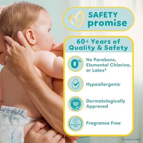Pampers Pure Baby Diapers, Size 1 (8-14 lbs), 82, Up to 100% Leakproof, Premium Hypoallergenic Soft Diapers — view 3