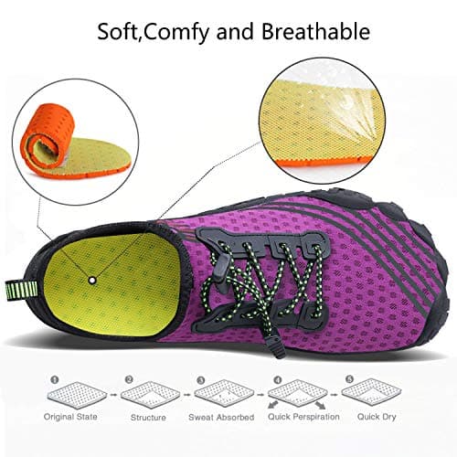 MAYZERO Water Shoes Men Women Quick Drying Swim Surf Beach Pool Shoes Wide Toe Barefoot Aqua Shoes Summer Outdoor Sports Shoes — view 4