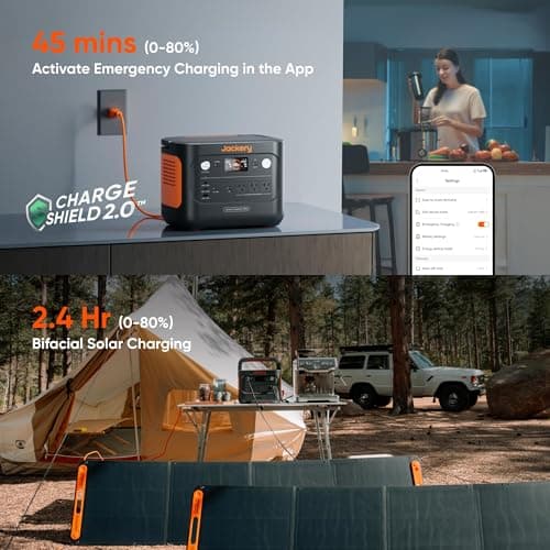 Jackery Explorer 1000 v2 Portable Power Station,1070Wh LiFePO4 Battery,1500W AC/100W USB-C Output, 1 Hr Fast Charge, Solar Generator for Camping,Emergency, RV, Off-Grid Living(Solar Panel Optional) — view 4