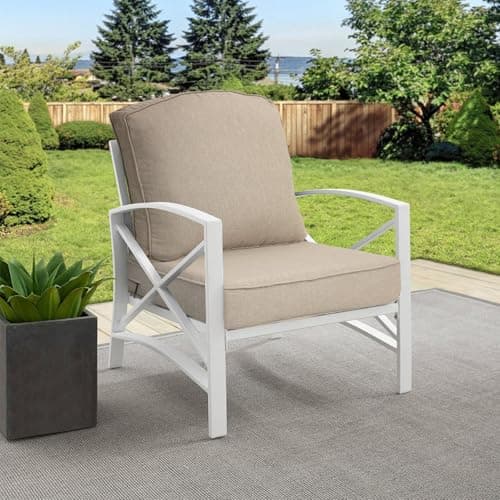 Goodgoods 24x24 inch Outdoor/Indoor Deep Seat Patio Cushions Set of 2 Resilient Foam Filling Water Repellent Stain-Resistant UV Resistant Weather Resistant Deep Seat Bottom Putty — view 2