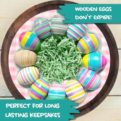 The Eggmazing Egg Decorator White Wooden Eggs - for Easter Egg Decorating, Arts and Crafts - Matte White Eggs Specifically Designed to be Used with All Eggmazing Egg Decorators (6 Pack), Ages 3 and Up — view 2