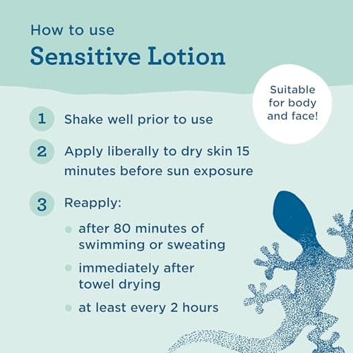 Blue Lizard Sensitive Mineral SPF 50 Sunscreen Lotion, 100% Mineral Sunscreen, UVA/UVB Protection, Infused with organic Aloe Vera, Soothes and Hydrates, 5 fl oz — view 7
