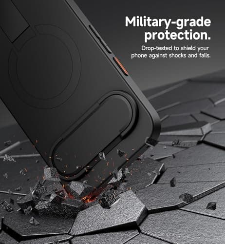 SURITCH for Google Pixel 10 Pro XL Phone Case, Compatible with MagSafe, Protective Cover with Camera Cover & Adjustable Metal Kickstand for Pixel 10 Pro XL 2025 -Black — view 6