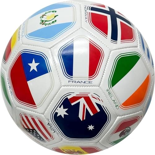 Tripact Inc 2026 World Flag Country World Flag Training Outdoor Soccer Ball Size 5 Futol Size (Size 5)- White — view 3