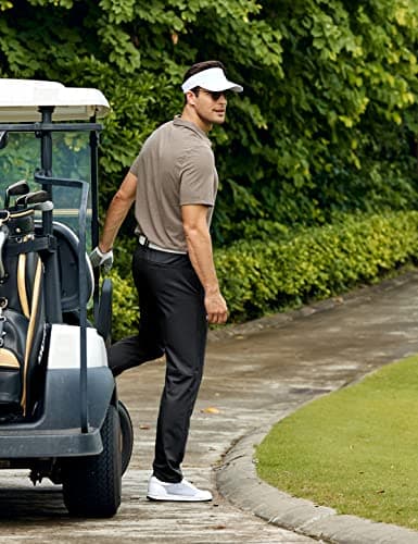 CRZ YOGA Men's All Day Comfy Golf Pants - 32" Quick Dry Lightweight Work Casual Trousers with Pockets Ink Gray 34W x 32L — view 4