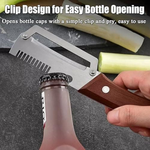 Vegetable Peeler - Wooden Handle Stainless Steel Multi-functional Peeler — view 5