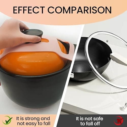 Silicone Lid Lock Strap for Crockpot Slow Cooker (6/7/8 Quart) - Universal Rubber Band Secure Lid Holder | Heat-Resistant, No-Spill Design Transport Accessories(Black) — view 5