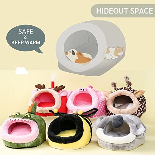 JanYoo Bunny Bed Guinea Pig Hideout Huts Accessories Habitat Tunnel for House — view 5