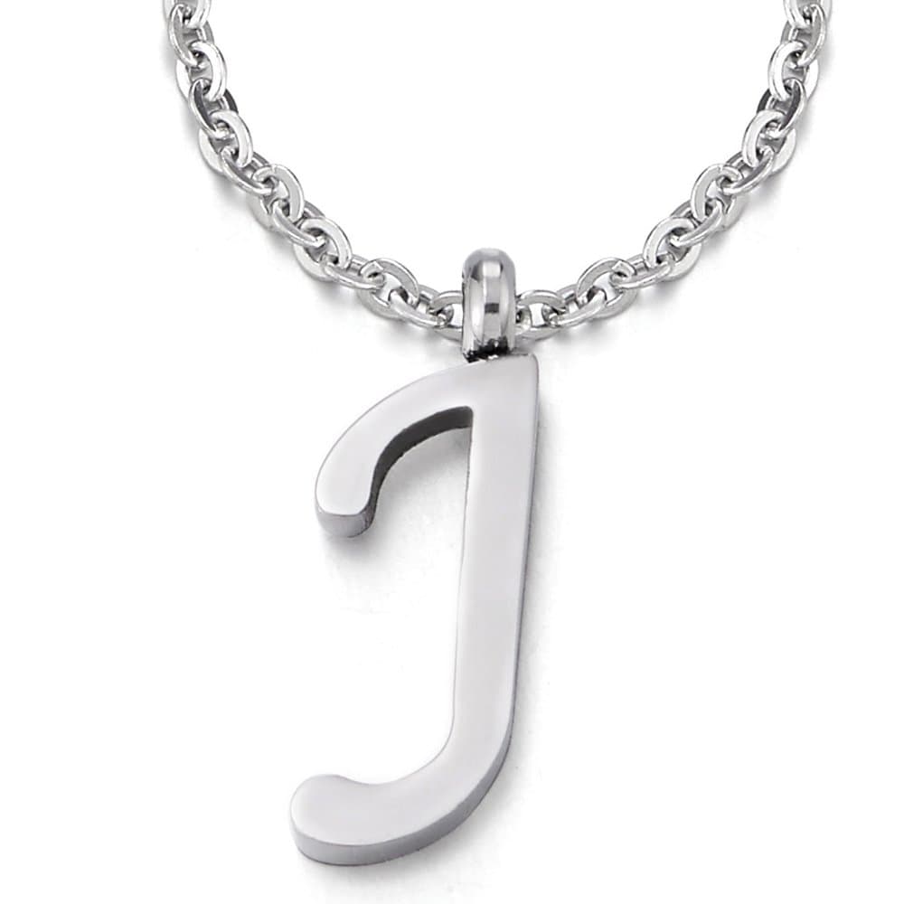 Nombre Inicial Letra del Alfabeto A Colgante, Collar de Mujer Hombre, Acero Inoxidable,50cm Cadena Cuerda — view 12