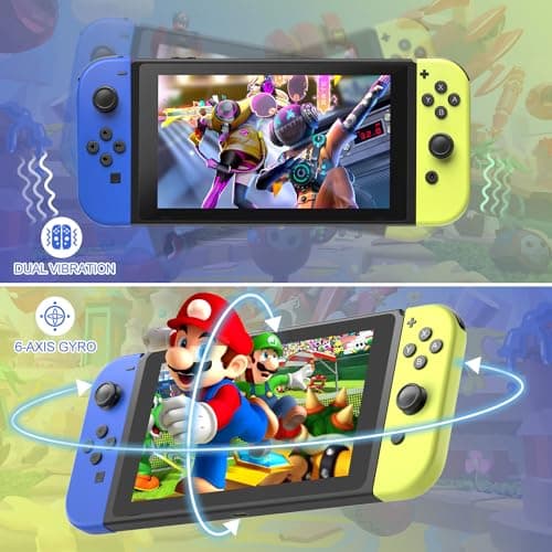 KOTILE Switch Controller,Left Right Gamepad Compatible with Switch/Lite/OLED,Controllers Supports Screenshot/Wake-up Function/Motion Control(CABY) — view 2