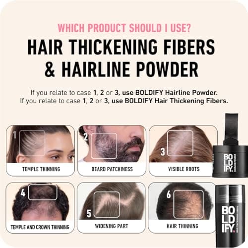 BOLDIFY Hairline Powder - Water-Resistant Root Touch Up Hair Color for Gray Coverage - 24-Hour Stain-Proof, Mess-Free Hair Powder for Thinning Hair — view 5