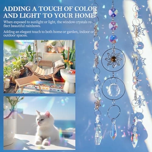 JADVY 310 Pcs DIY Crystal Sun Catchers Indoor Window, Hanging Prism Suncatcher for Window, Silver DIY Suncatcher Kit, Glass Crystal Alloy Accessories Sun Catcher Crafts for Adult, DIY for Mom… — view 3