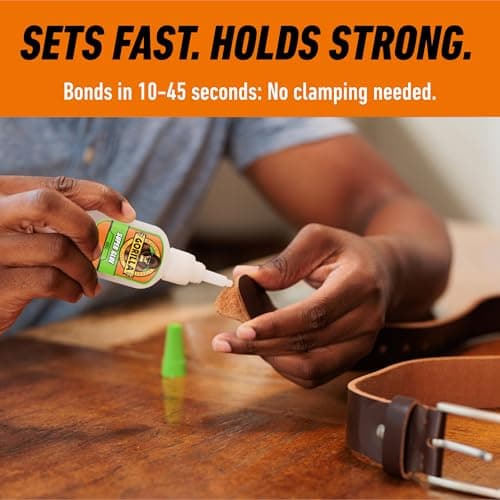 Gorilla Super Glue Gel, Fast-Setting, Thick Formula with Anti-Clog Cap, Clear Cyanoacrylate, 0.53oz/15g, Pack of 1 — view 4