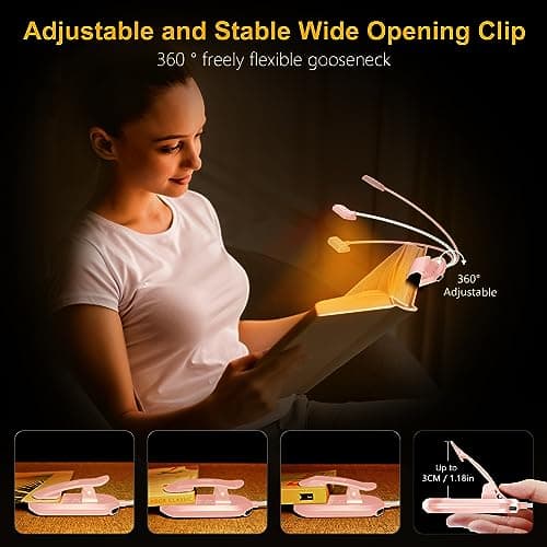 Gritin Rechargeable Book Light for Reading in Bed with 19 LED — view 4