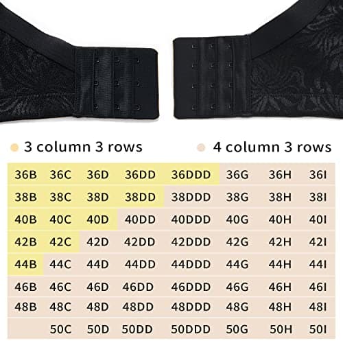 WingsLove Women's Full Coverage Non Padded Comfort Bra Minimizer Wire-Free Bra, Black, 42DD — view 6