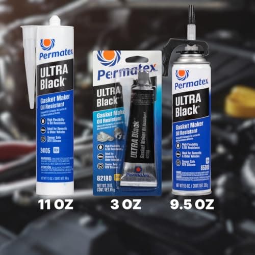 Permatex 82180 Ultra Black Maximum Oil Resistance RTV Silicone Gasket Maker, Sensor Safe and Non-Corrosive, for High Flex and Oil Resistant Applications 3 oz — view 6
