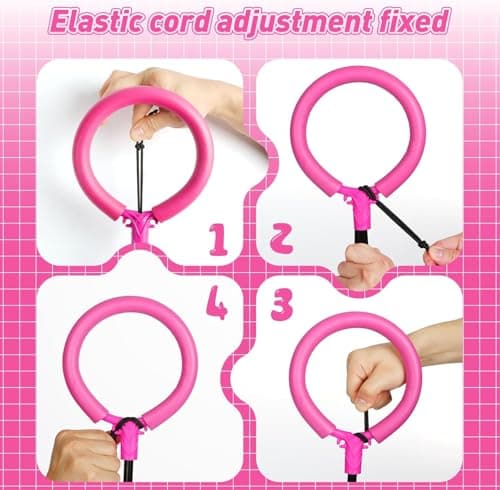 Flooyes Skip Ball for Kids, Ankle Ball Toy with Counter, Timer and Cal Calculator, Girl Birthday Gifts for Age 6 7 8 9 10+, Rechargeable Colorful Flash Wheel Jumping Balls for Girls Boys(Pink) — view 3