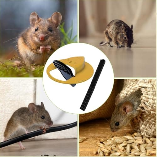 4 Pack Mouse Trap Bucket Automatic Reset Flip Lid Multi-Catch Rat Bucket Trap for Indoor Outdoor Use Auto-Reset Humane Rats Trap Compatible with 5 Gallon Bucket (Yellow) — view 5