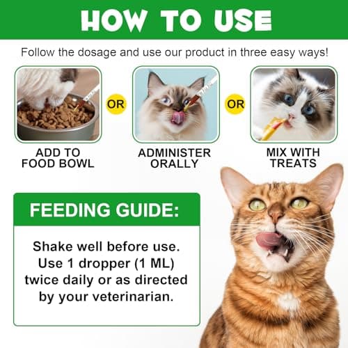 Antibiotics for Cats, Natural Antibiotics for Cats, Cat Multivitamin for Pets, Cat Antibiotics Helps Support a Healthy Immune System, 2 Fl Oz — view 4