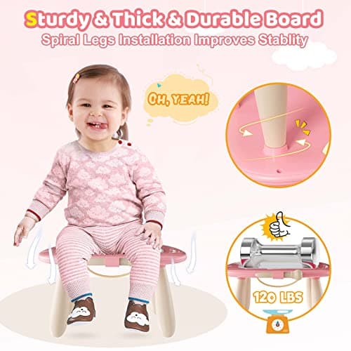 Kikidex Magnetic Drawing Board, Toddler Girl Toys for 1-3 Year Old, Doodle Board Pad Learning and Educational Toys for 1 2 3 Year Old Baby Kids Birthday Gift (Soft Pink) — view 5