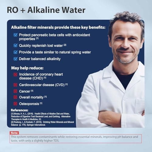iSpring RCC7AK-BN NSF Certified, 75 GPD, Alkaline 6-Stage Reverse Osmosis System, pH+ Remineralization RO Water Filter System Under Sink Patented Top-Mounted Faucet Design for Easy Installation — view 5