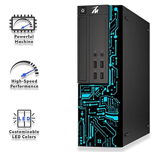 TechMagnet Computer Desktop PC, Core i7, Siwa 8, 16GB RAM, 128GB SSD, Dual 27 Inch Monitor, RGB Keyboard Mouse, XL Cheatsheet Desk Pad, RGB Speaker with Webcam, WiFi, Win 11 (Renewed) — view 3