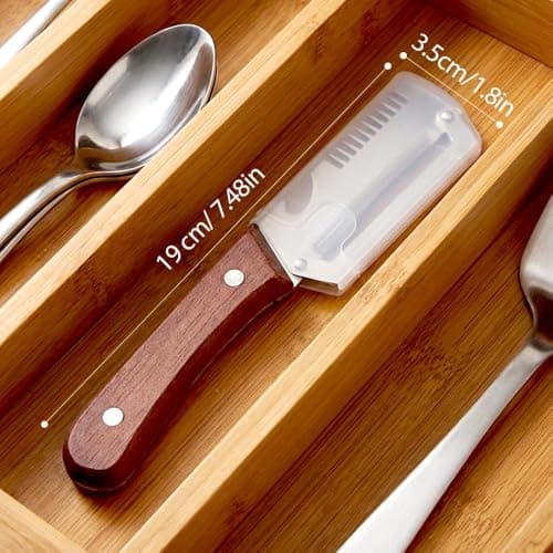 2026New Multi-functional Vegetable Peeler, Ktchen Multi-function Stainless Steel Thickened Fruit Peeler Knife with Wooden Handle, 3-1,Suitable for Peeling Fruits and Shredding Scallions (2PCS) — view 6