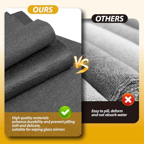 DyPinYise Thickened Magic Cleaning Cloth, 6Pcs Microfiber Cloth Reusable,Lint Free Cloth for Glass,Window, Mirror, Cars — view 5