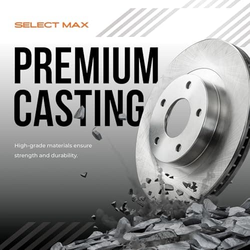 MAX Advanced Brakes - Front Brake Kit For 2013-2018 Hyundai Santa Fe Sport, 2014-2020 Kia Sorento| Carbon Ceramic Brake and Rotor Kit| OE Replacement Brake Rotors — view 7