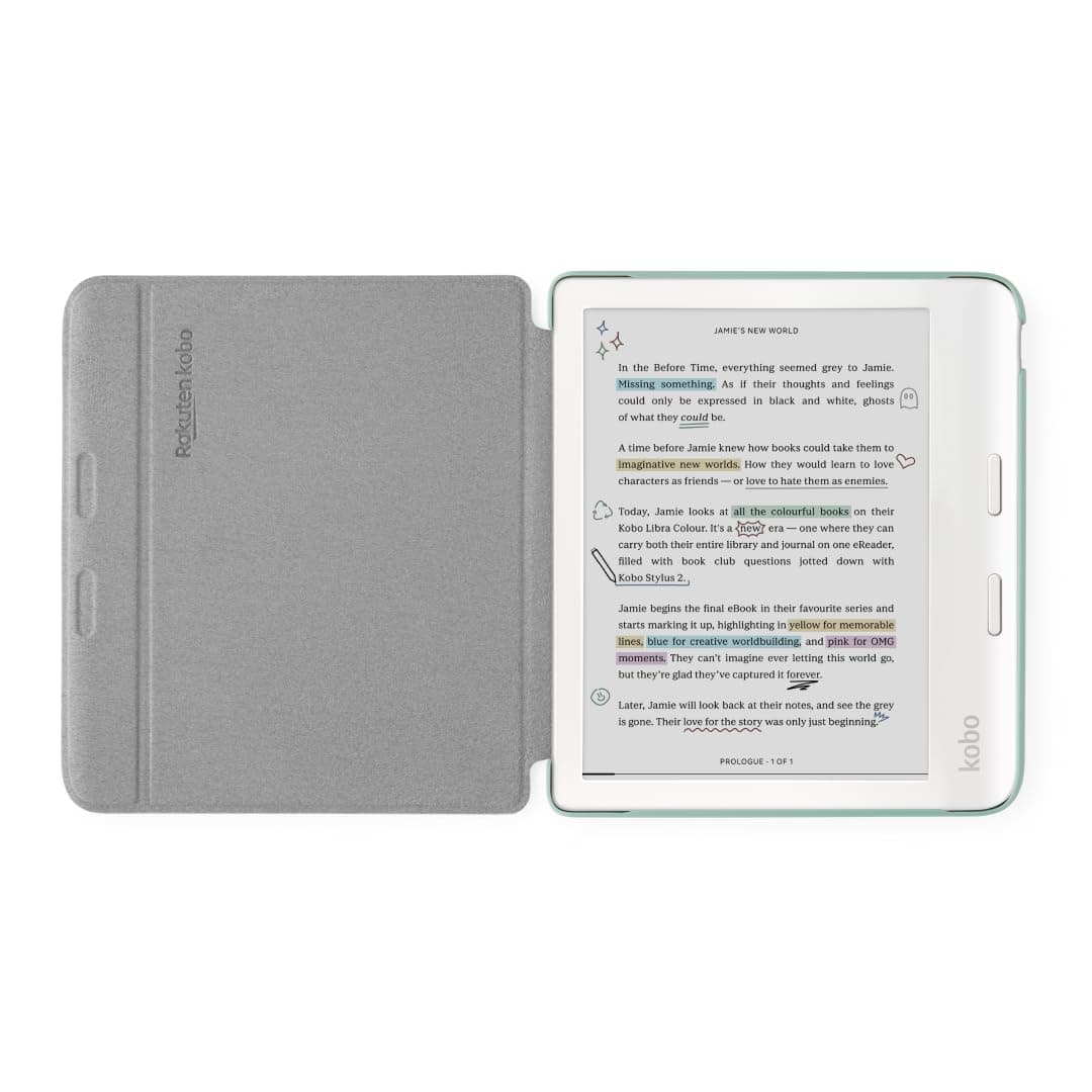 Kobo Funda para móvil Libra Color | Jardín Verde básico | Tecnología Sleep/Wake | Built-in 2-Way Stand | Piel Vegana | Compatible con eReader de 7" Kobo Libra Color — view 3