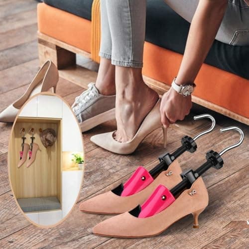 Eachway Pair of Professional 2-Way Premium Shoe Stretcher Tough Plastic Shoe Trees,Adjustable Length & Width Durable Shoe Shaper for Men and Women — view 4